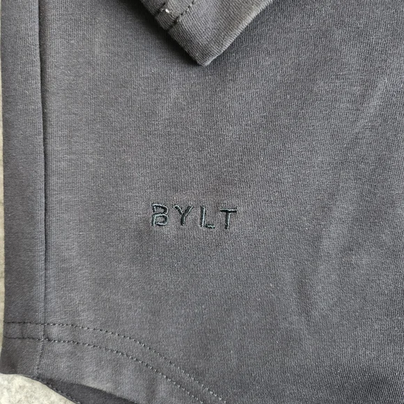 BYLT Lux Basics Golf Long Sleeve 1/4 Zip Polo Men's Large Navy Blue Perform NWT - Picture 6 of 11